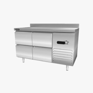 4 DRAWERS COUNTER REFRIGERATOR WITH UPSTAND