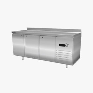 THREE DOORS COUNTER REFRIGERATOR WITH UPSTAND