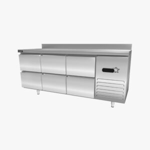 6 DRAWERS COUNTER REFRIGERATOR WITH UPSTAND