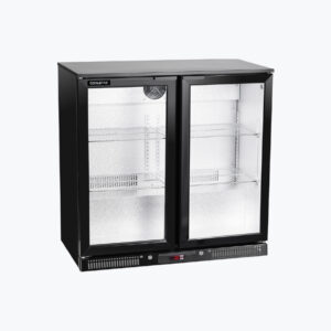 DOUBLE GLASS DOOR BOTTLE COOLER_BLACK