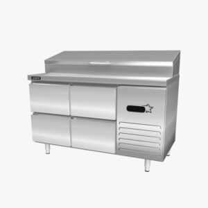 4 DRAWERS COUNTER REFRIGERATOR WITH UPSTAND