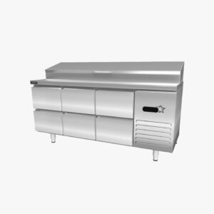 SALAD PREPARATION REFRIGERATED COUNTER 6 DRAWERS