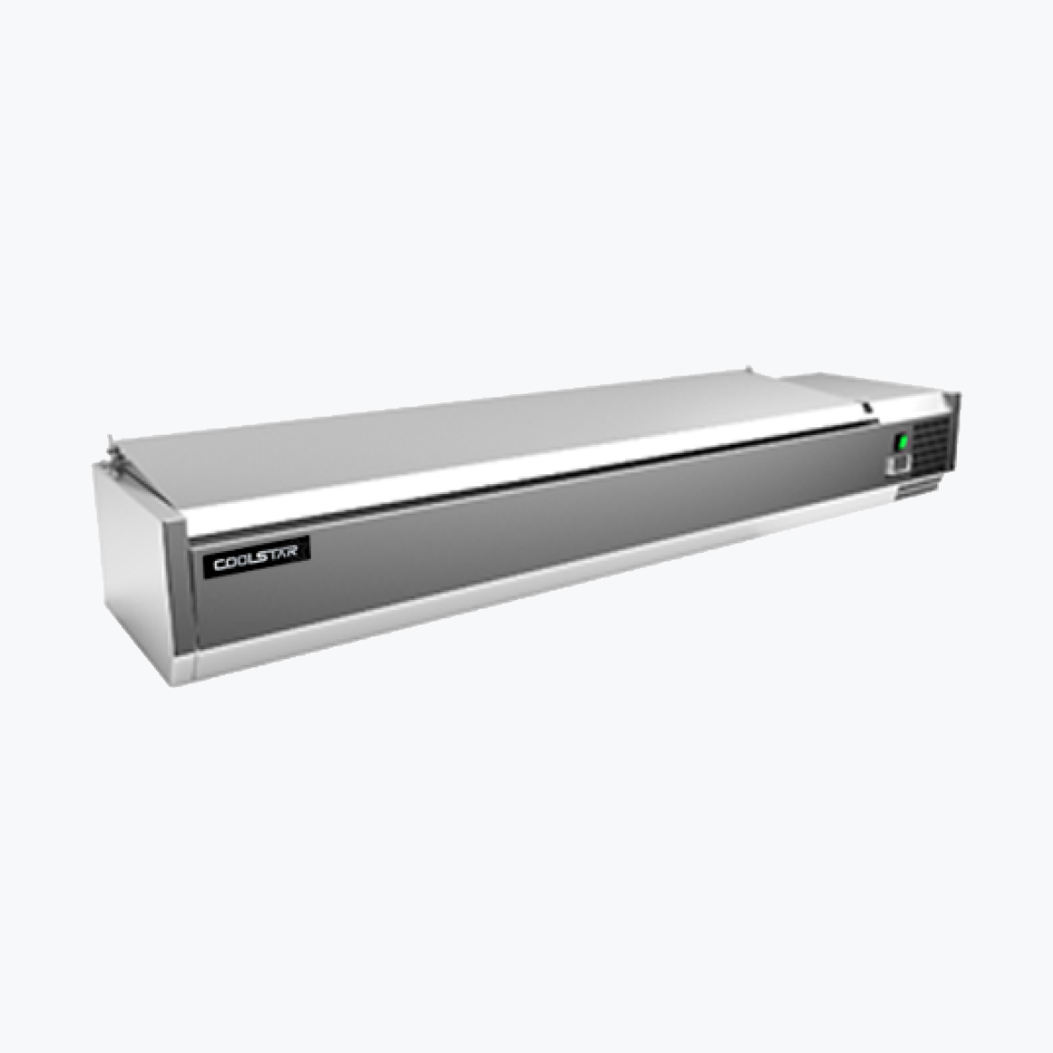 COUNTER TOP SALAD RAIL - SS LID 8 GN1/3
